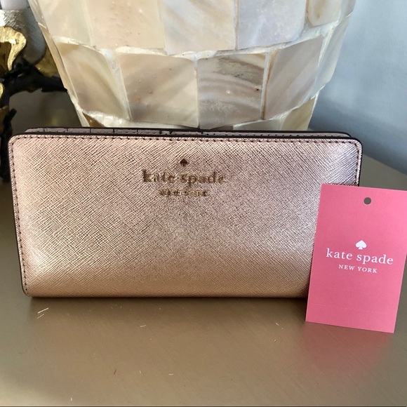 kate spade rose gold wallet